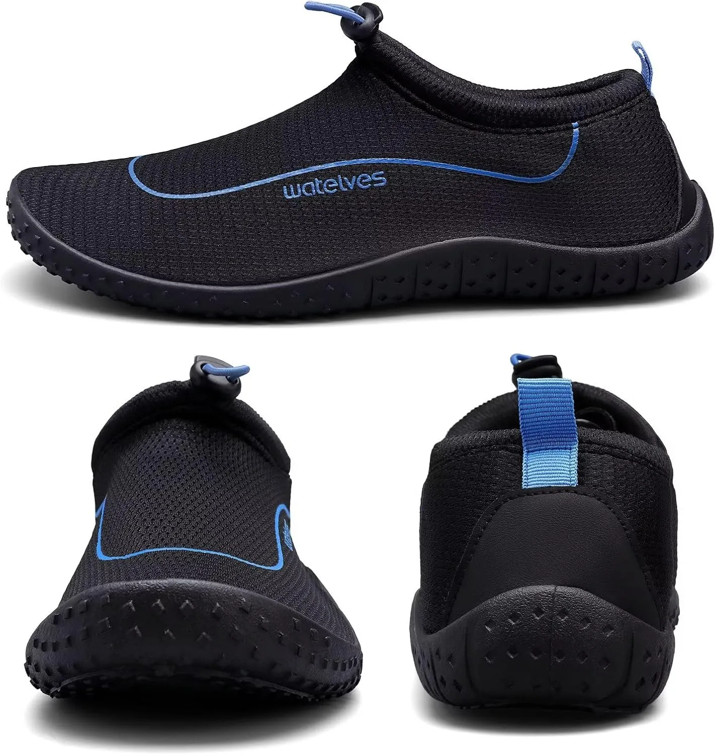 WateLves Water Shoes Womens Mens Multi-Purpose Barefoot Shoes Beach Swim Yoga Aqua Socks with Adjustable Buckle Thick Sole for Indoor Outdoor
