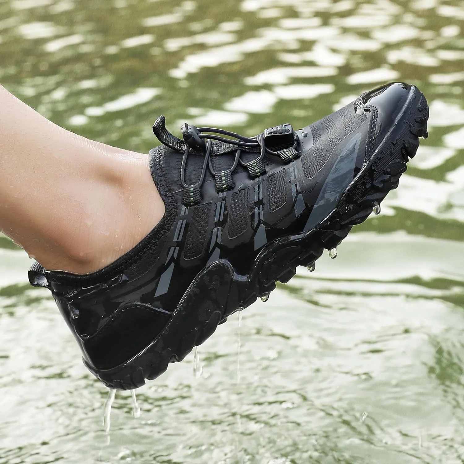 Water Shoes Wide Width for Women Men Swim Beach Barefoot Shoes Quick Drying Aqua Shoes for Pool Diving Boating River Yoga Lake Surfing