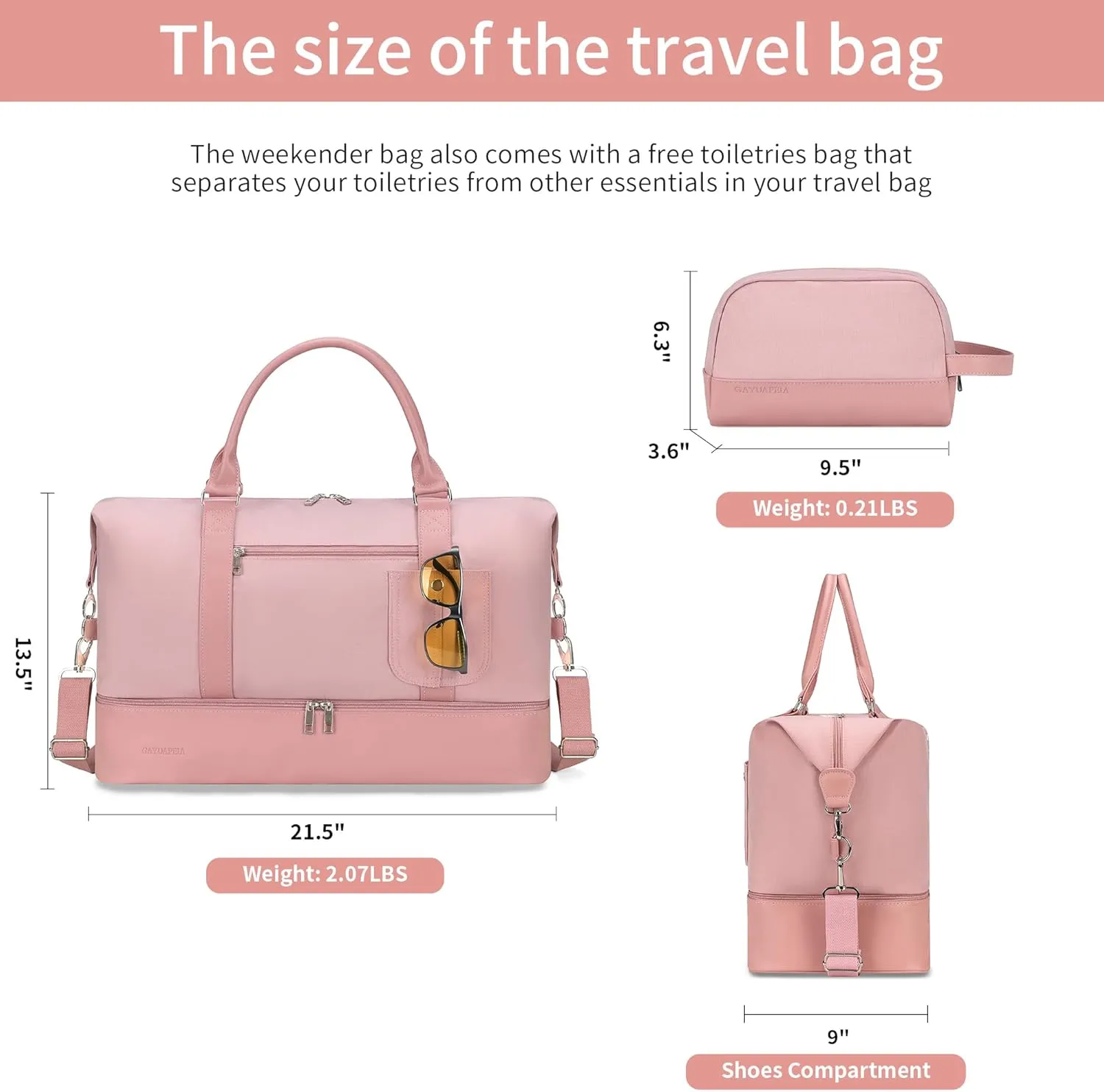 Weekender bag Weekender Bags For Women With Shoe Compartment Large Capacity Travel Overnight Bags Perfect For Travel