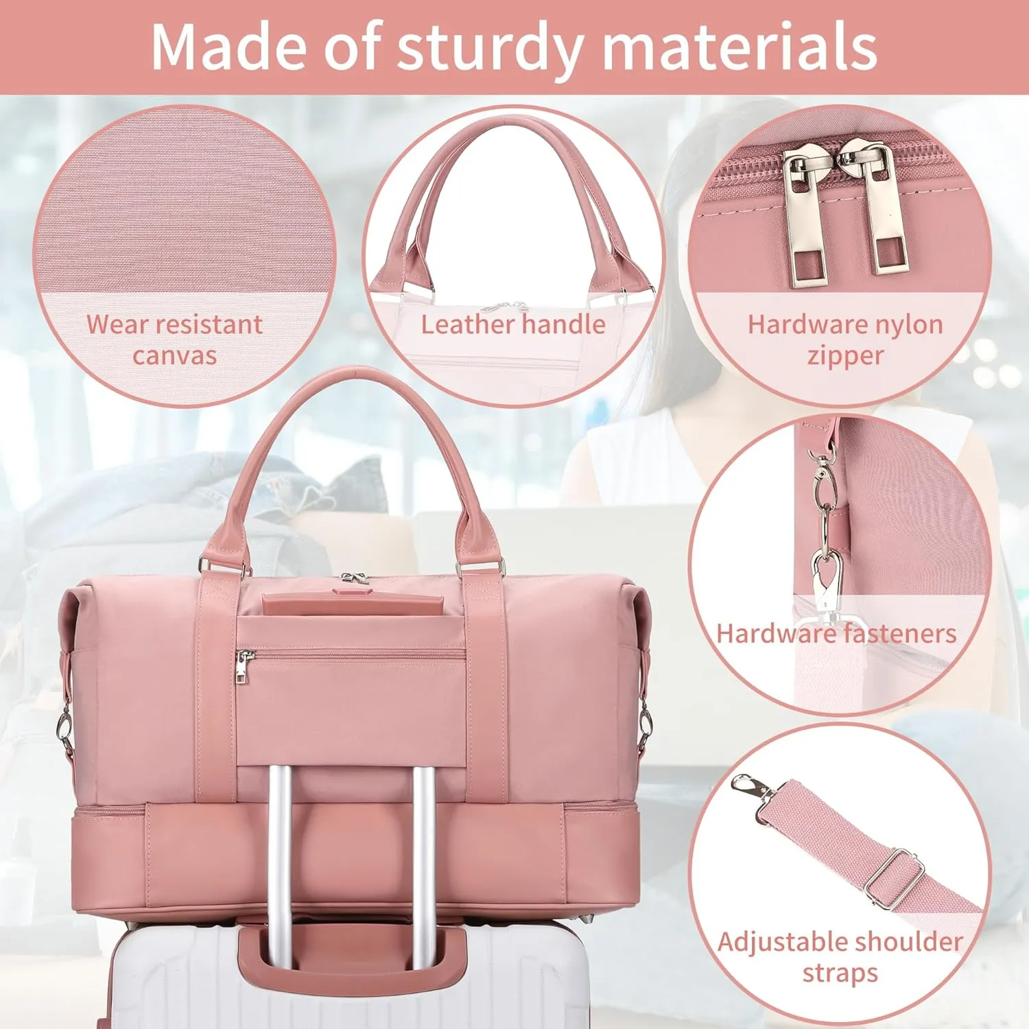 Weekender bag Weekender Bags For Women With Shoe Compartment Large Capacity Travel Overnight Bags Perfect For Travel
