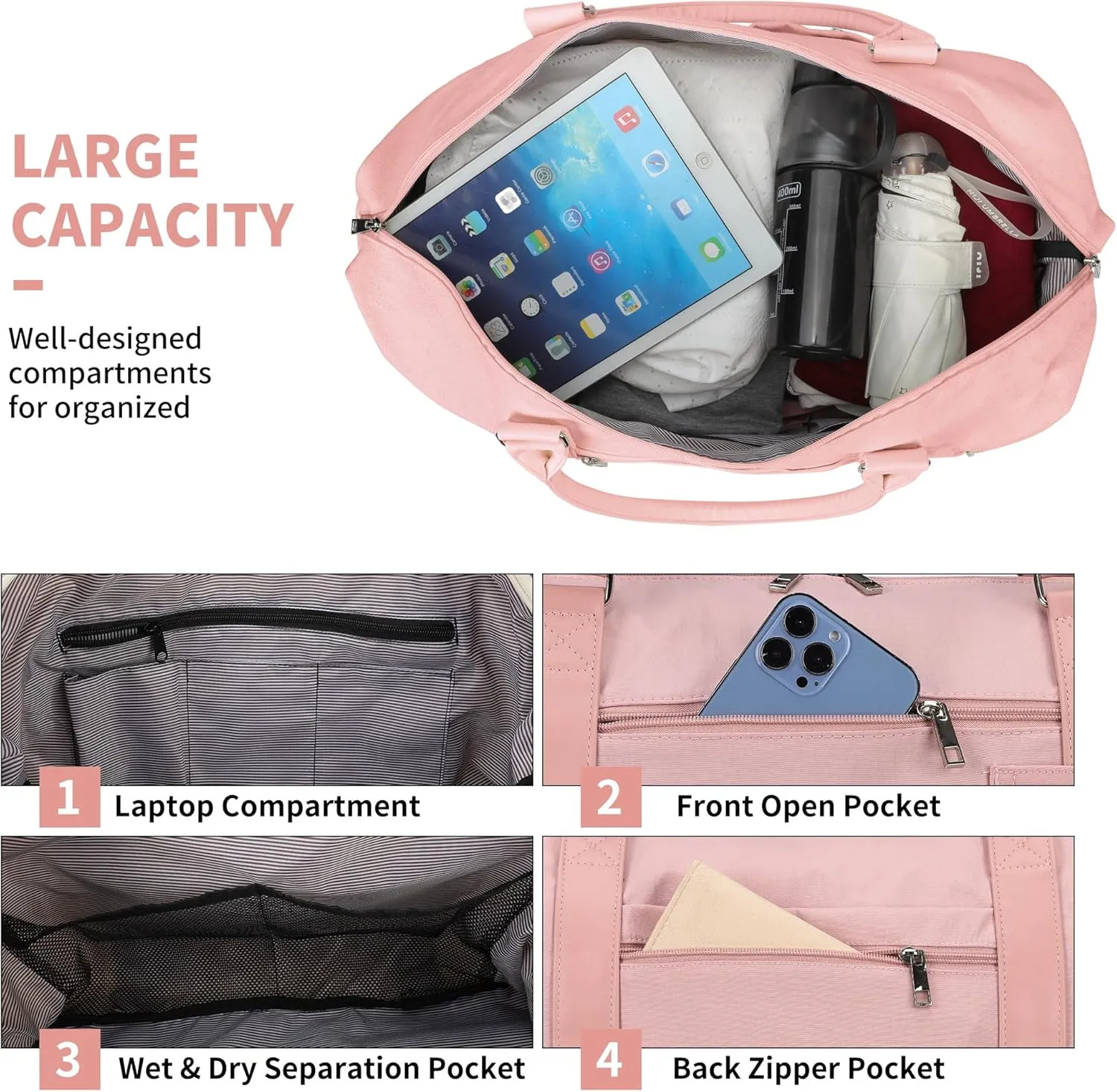 Weekender bag Weekender Bags For Women With Shoe Compartment Large Capacity Travel Overnight Bags Perfect For Travel