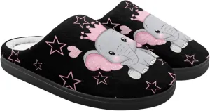 Winter Fuzzy Slippers for Kids, Soft Comfy House Slippers for Bedroom, Closed Toe Anti-Skid Scuff Slippers