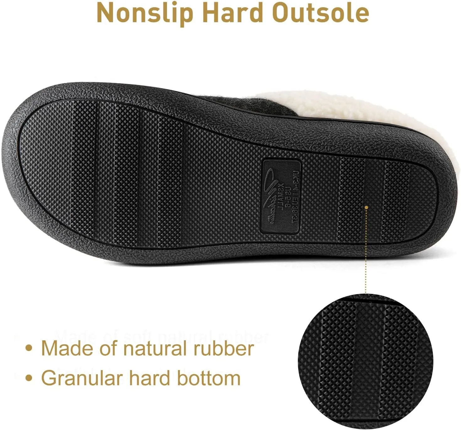Wishcotton Women's Lamb-rub Sherpa House Slippers Memory Foam Indoor Outdoor