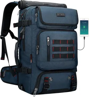 WITZMAN Carry on Travel Backpack for Men Airline Approved Convertible Nylon Duffle Backpack Luggage Bag (B682 Blue