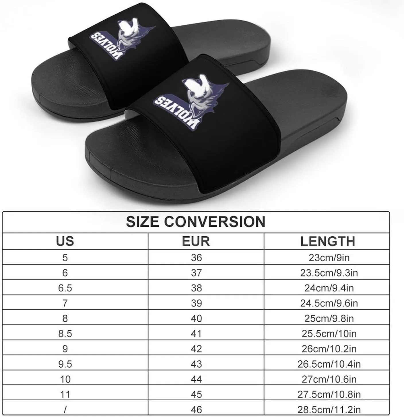 Wolf Head Shower Shoes PVC Home Slippers Non-Slip Quick Drying Bathroom Slipper for Indoor And Outdoor