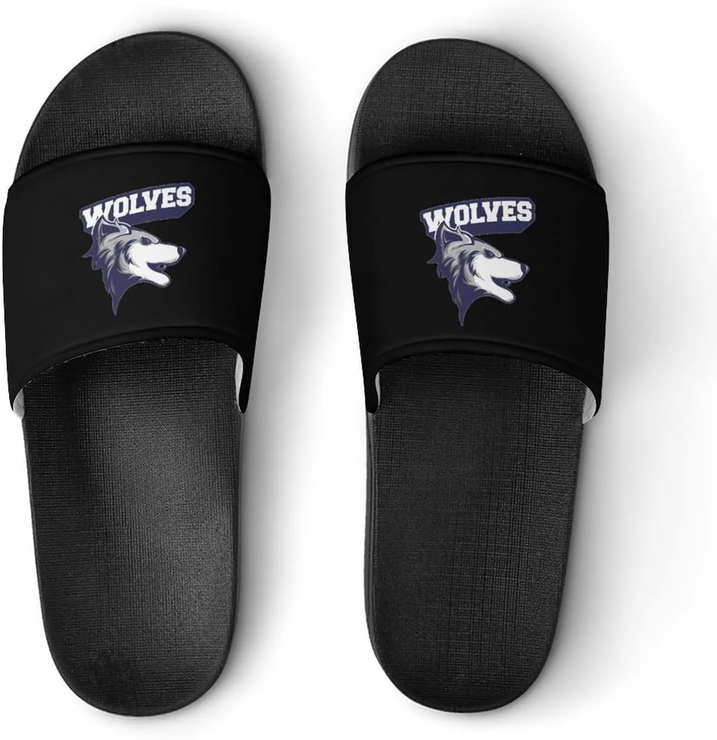 Wolf Head Shower Shoes PVC Home Slippers Non-Slip Quick Drying Bathroom Slipper for Indoor And Outdoor