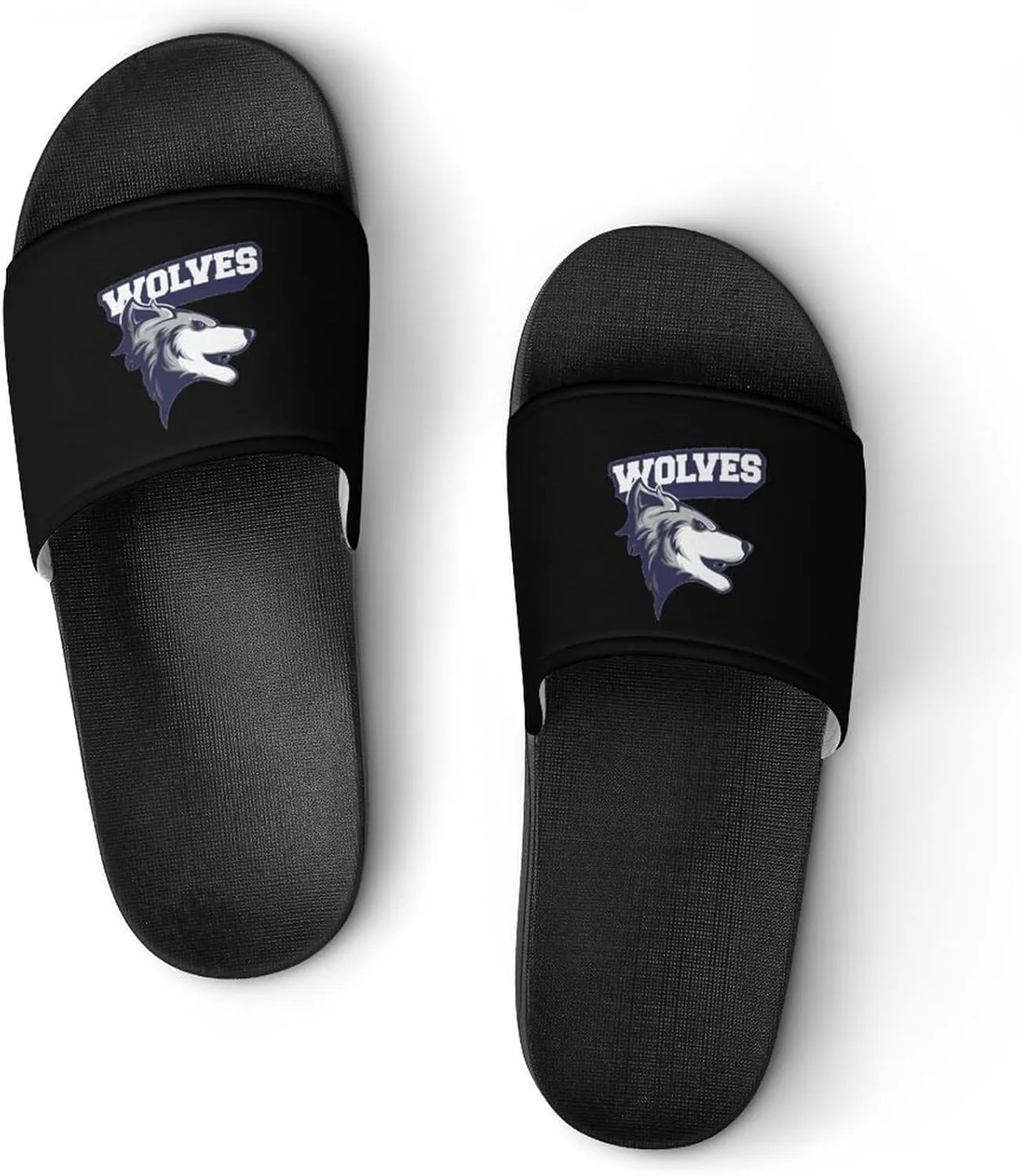 Wolf Head Shower Shoes PVC Home Slippers Non-Slip Quick Drying Bathroom Slipper for Indoor And Outdoor