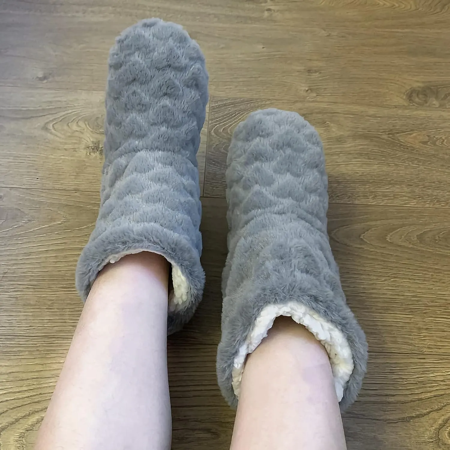 Women Floor Boots Warm Indoor Slippers Girl Warm Bootie Sock Home Ankle High Boots Noiseless Sock Shoes Flat Non-Slip Slipper