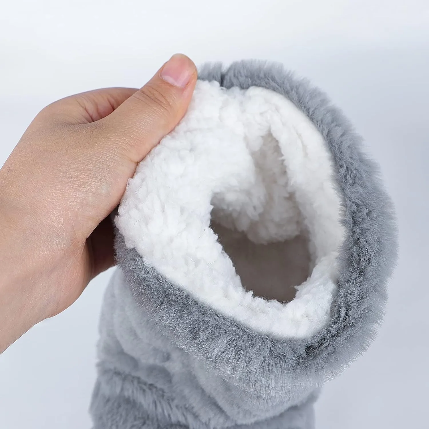 Women Floor Boots Warm Indoor Slippers Girl Warm Bootie Sock Home Ankle High Boots Noiseless Sock Shoes Flat Non-Slip Slipper