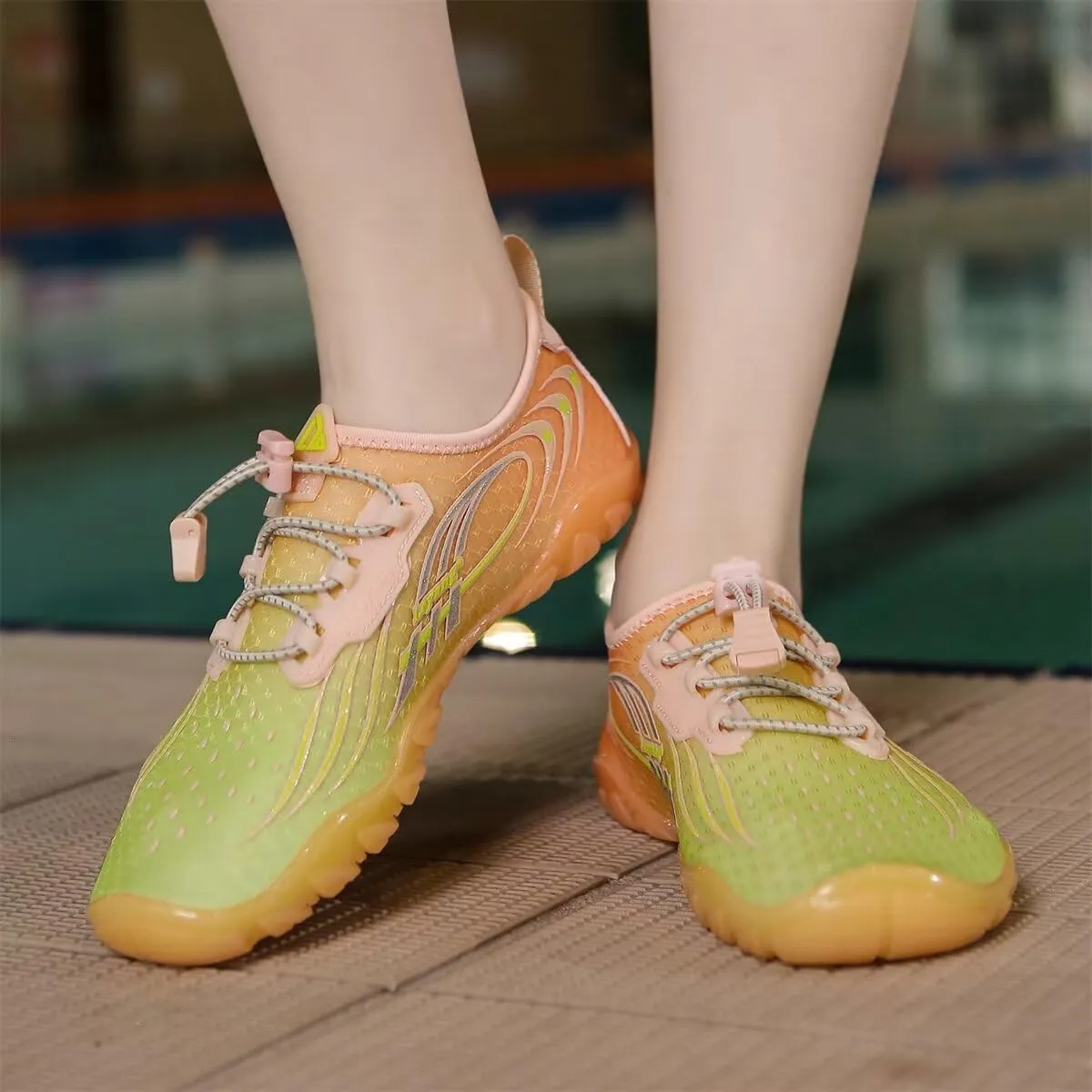 Women Gradient Quick Drying Aqua Shoes for Beach Swimming Running