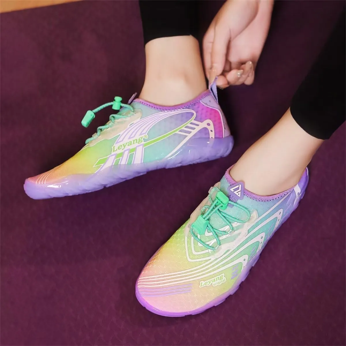 Women Gradient Quick Drying Aqua Shoes for Beach Swimming Running