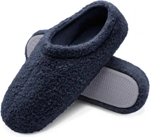 Women Home Fuzzy Slippers - Memory Slip-on Foam House Fur Soft Warm Slippers US5-12 B（M）