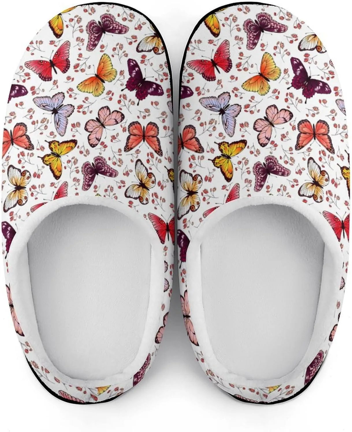 Women House Slippers Ladies Halloween Cotton Slippers Closed Toe Soft Clog Slippers Non-Slip Warm Indoor Outdoor Shoes