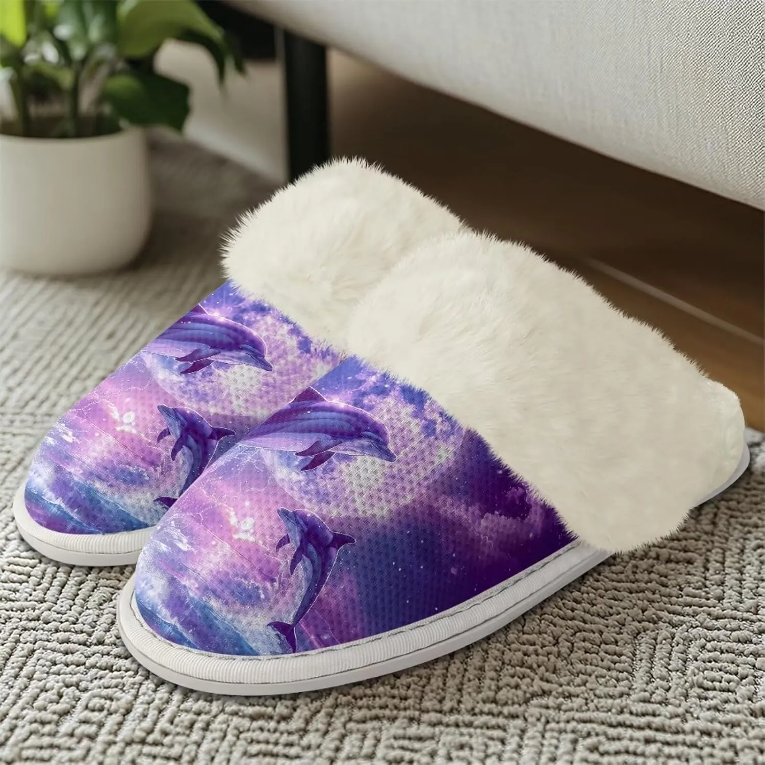 Women Men Slipper Fuzzy Slippers Lightweight House Slipper Non-slip Casual Slippers Indoor Shoes