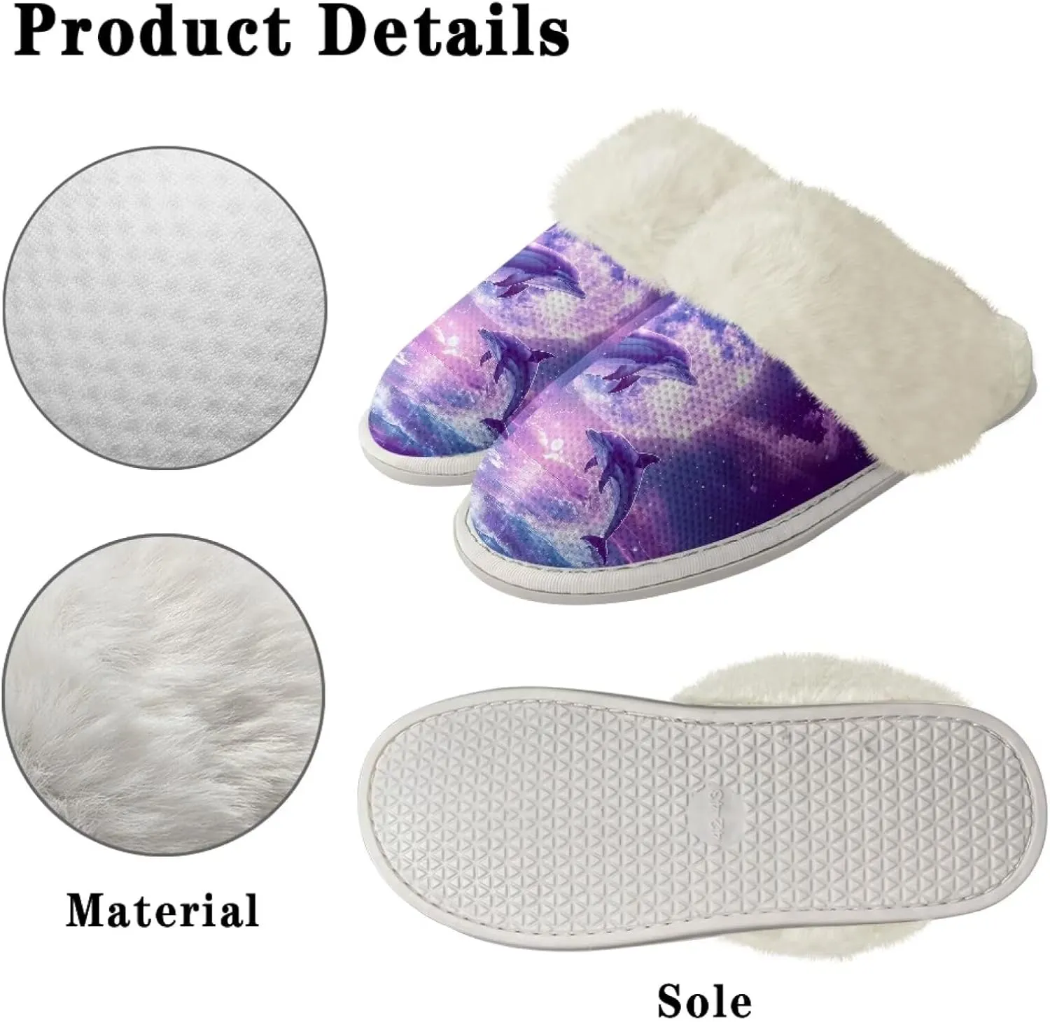Women Men Slipper Fuzzy Slippers Lightweight House Slipper Non-slip Casual Slippers Indoor Shoes
