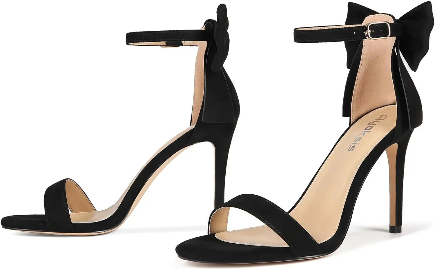Women's Ankle Strap Bow Tie High Heels Sandals Open Toe Stiletto Party Wedding Dress Heeled Sandals Summer Pump Shoes
