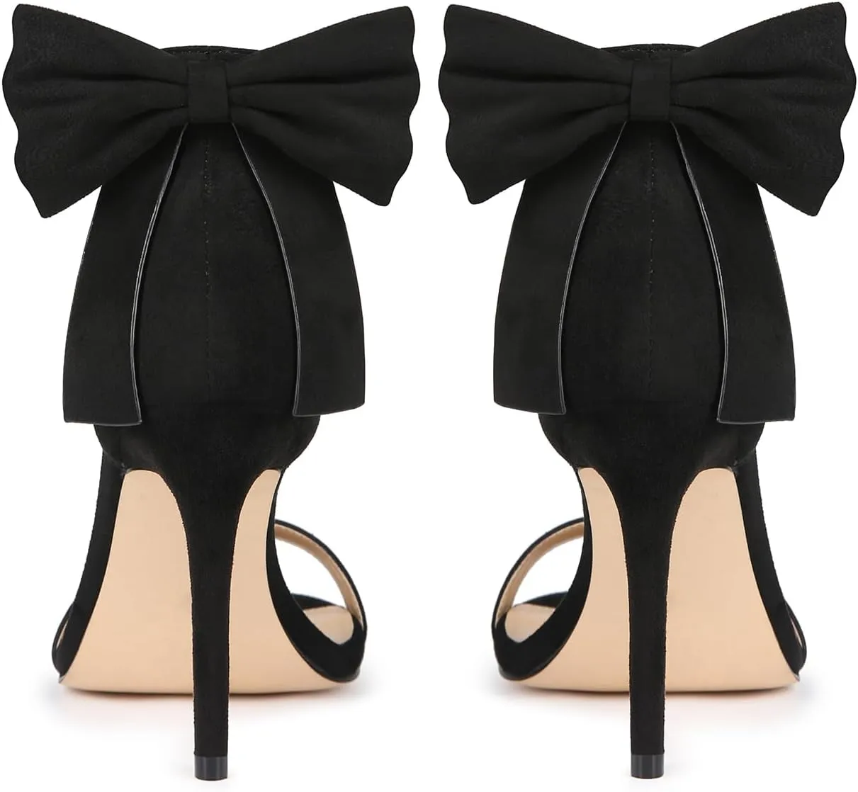 Women's Ankle Strap Bow Tie High Heels Sandals Open Toe Stiletto Party Wedding Dress Heeled Sandals Summer Pump Shoes