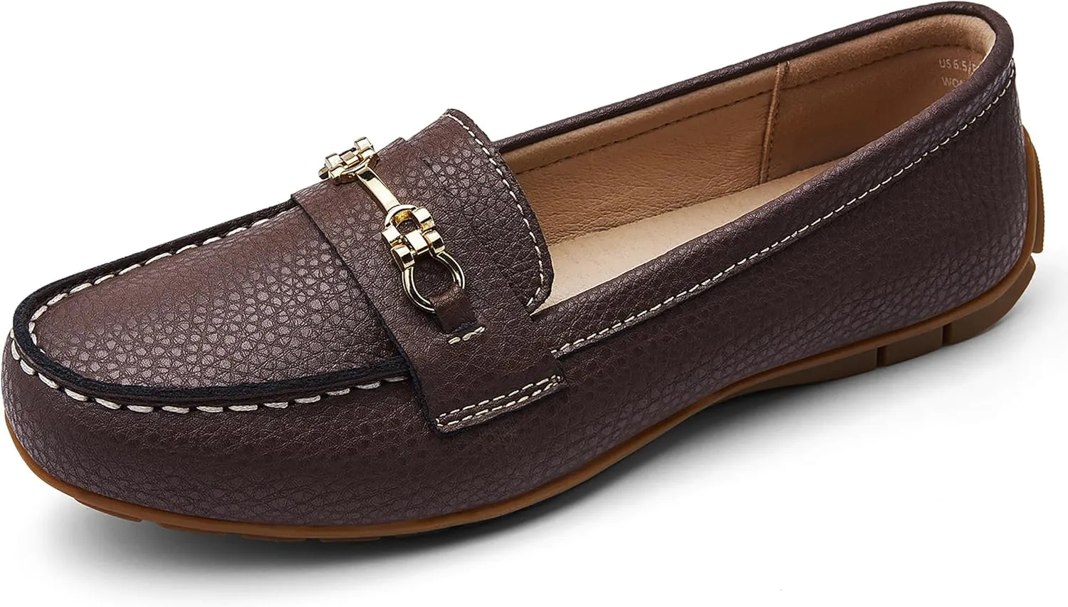 Women's Comfortable & Lightweight Leather Loafers Slip-Ons Driving Mocs Walking Shoes Cute Business Casual Dress Shoes Work Flats for Women
