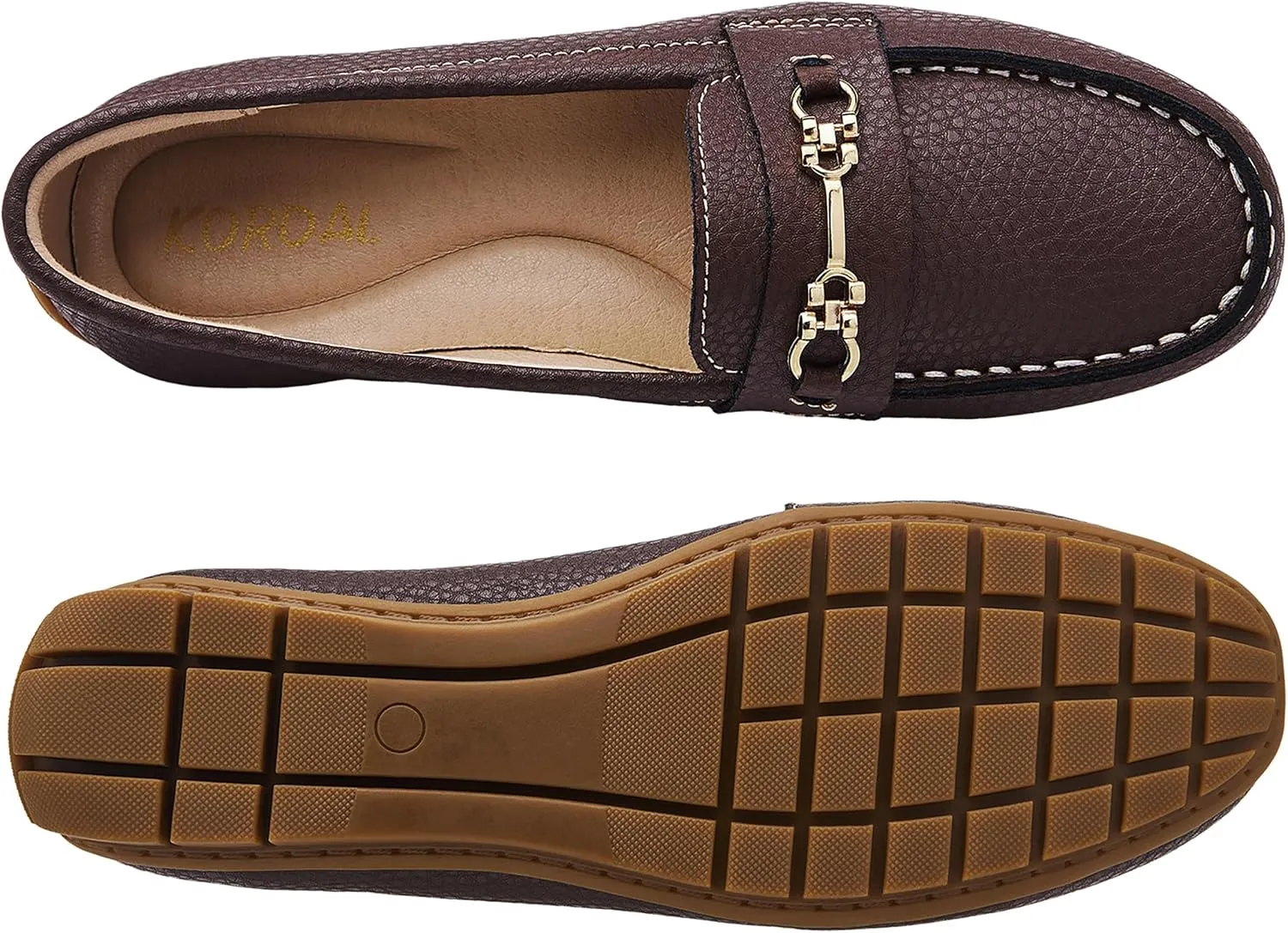 Women's Comfortable & Lightweight Leather Loafers Slip-Ons Driving Mocs Walking Shoes Cute Business Casual Dress Shoes Work Flats for Women