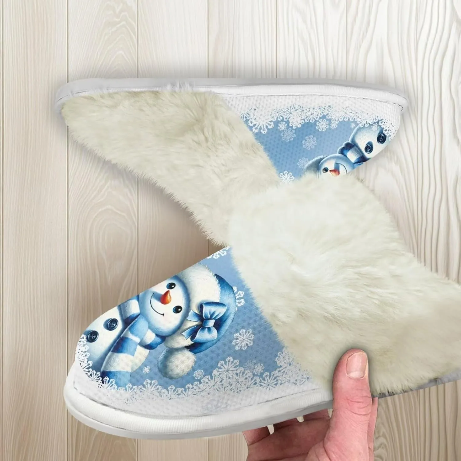Women's Fuzzy Slippers Cozy Soft Indoor House Shoes with Anti-Skid Sole, Memory Foam Slippers Mens Slip On Shoes