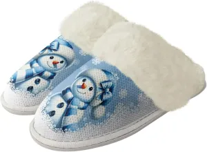 Women's Fuzzy Slippers Cozy Soft Indoor House Shoes with Anti-Skid Sole, Memory Foam Slippers Mens Slip On Shoes
