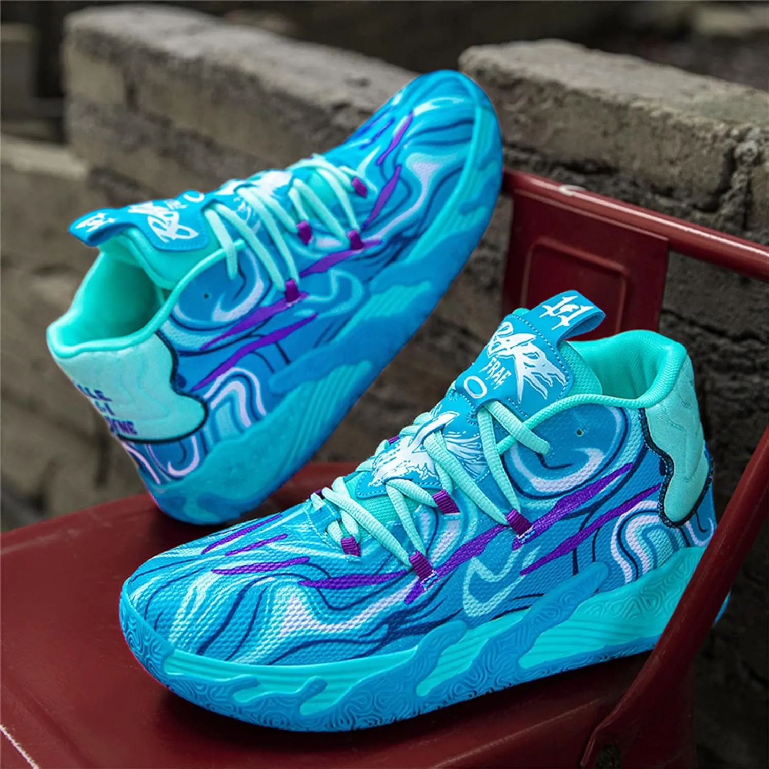Womens Lightweight Lace Up High Top Fashion Basketball Shoes Soft Non-Slip Running Tennis Volleyball Sneakers Classic Sports Shoes
