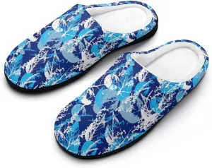 Womens Memory Foam Slippers Soft Bedroom Slip-On Shoes Ladies Halloween Slippers Cotton House Slippers Indoor Outdoor