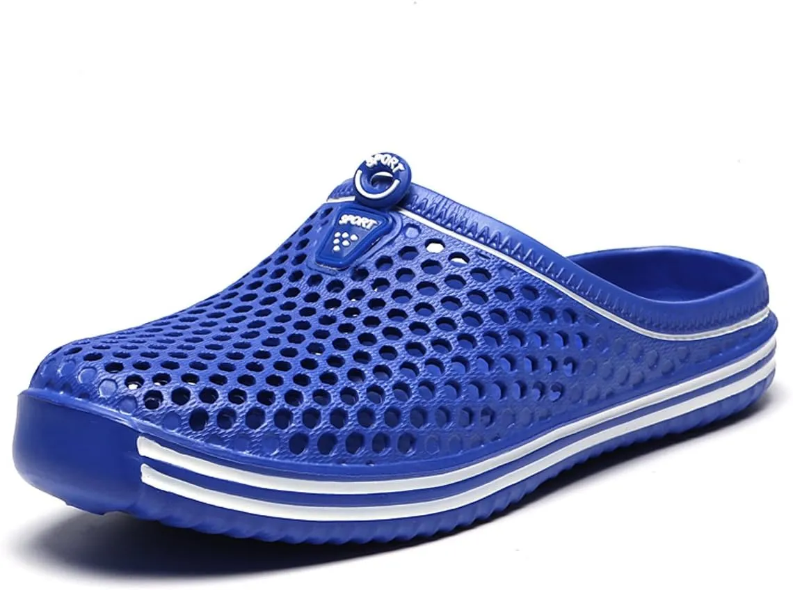 Womens Mens Bathroom Garden Non-slip Hole Breathable Lightweight Sandals Unisex Beach Quick Drying Sandals Couple Indoor/Outdoor Slippers