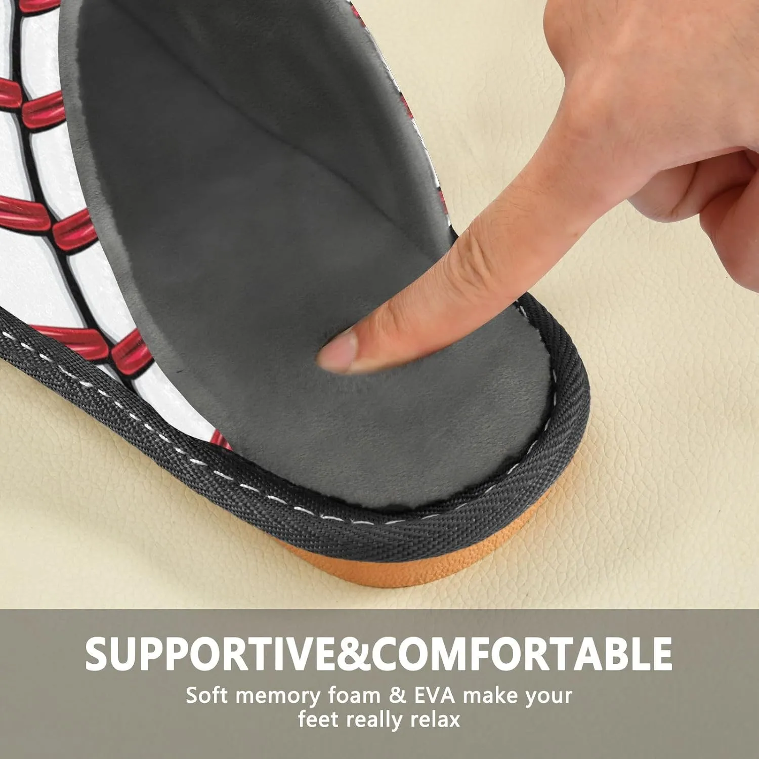 Women's Mens Cute Pattern Chic Cosy Slip-On Slippers,Casual Linning Breathable Memory Foam Scuff Winter House Bedroom Shoes Gift for Unisex Indoor/Outdoor Size 4-11