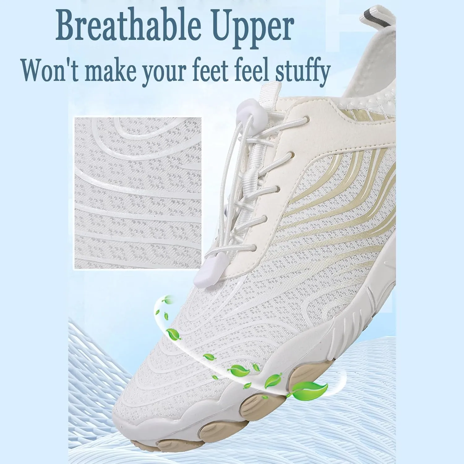 Women's Men's Hike Barefoot Shoes Wide Toe Box Water Shoes Quick Dry Swim Shoe Breathable & Non-Slip for Pool Beach Surf Walk Water Yoga
