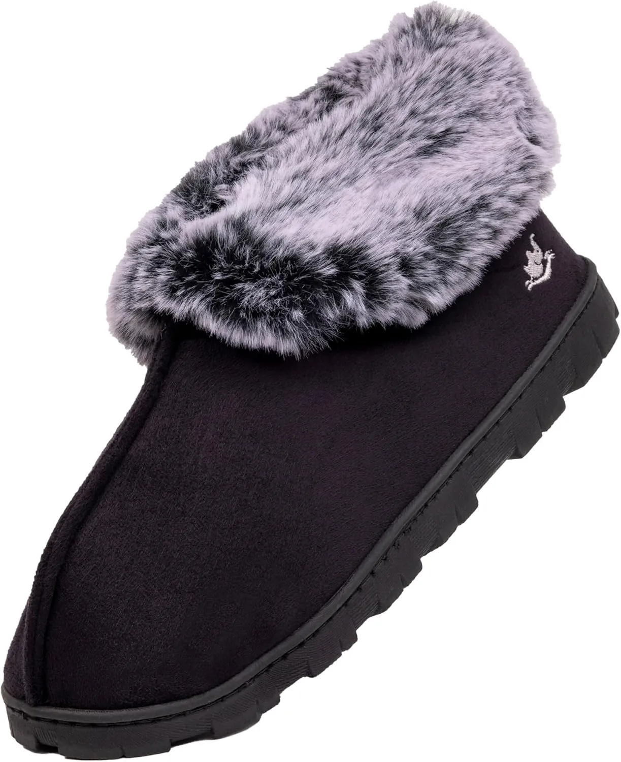 Women's Micro Suede Faux Fur Fleece Lined Cozy 80-D High-Density Memory Foam Winter Slipper Bootie Breathable House Shoes Non Skid Indoor Outdoor Sole