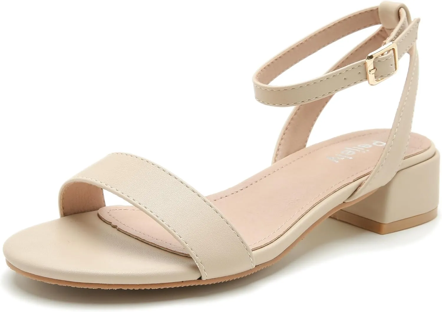 Women's Open Toe Ankle Strap Low Block Chunky Heels Sandals Party Dress Summer Shoes