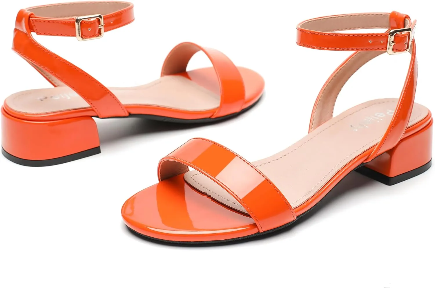 Women's Open Toe Ankle Strap Low Block Chunky Heels Sandals Party Dress Summer Shoes