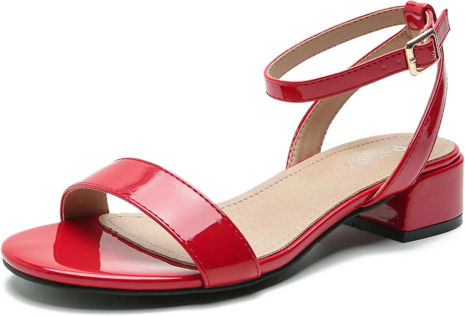 Women's Open Toe Ankle Strap Low Block Chunky Heels Sandals Party Dress Summer Shoes