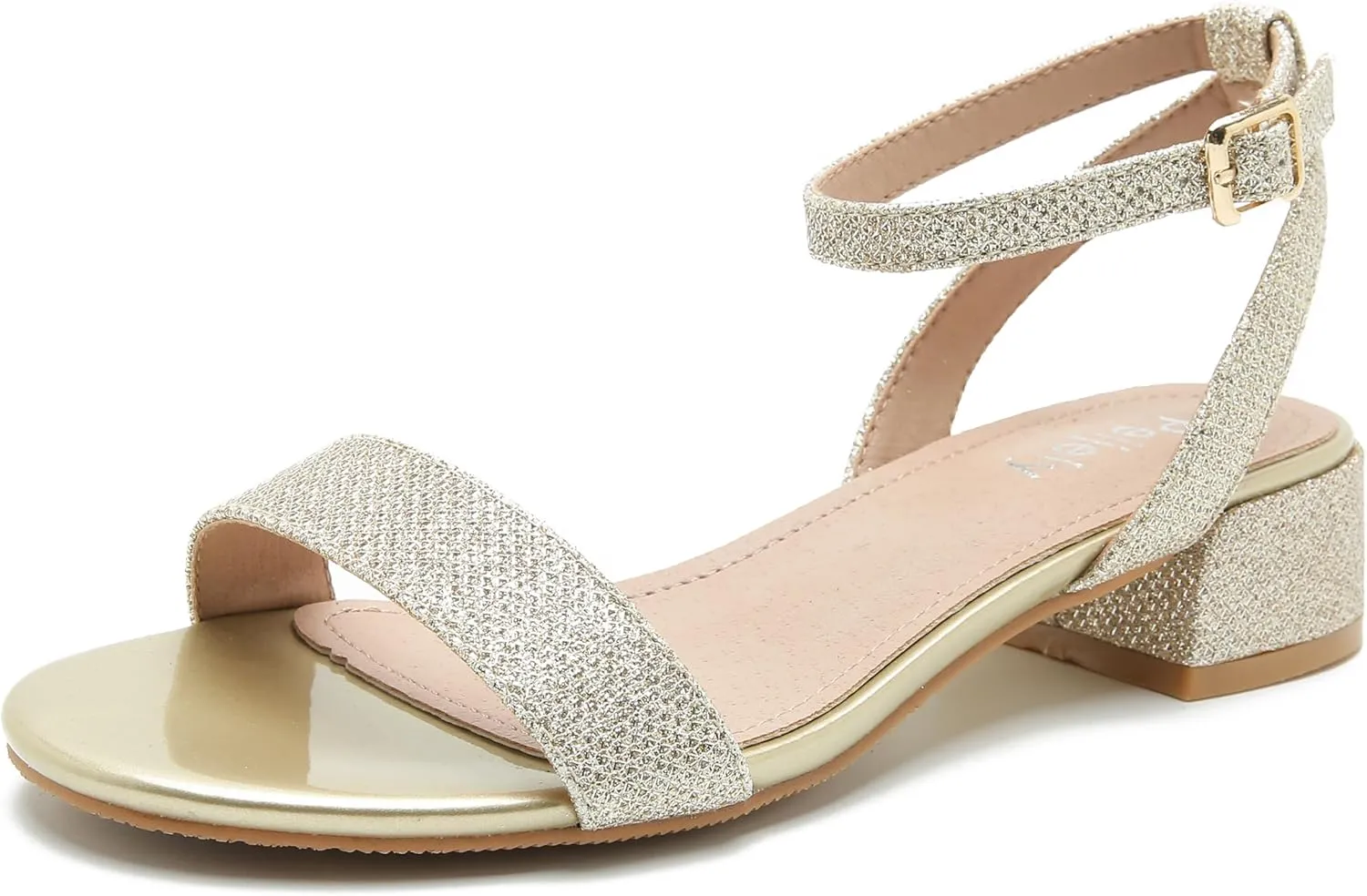 Women's Open Toe Ankle Strap Low Block Chunky Heels Sandals Party Dress Summer Shoes