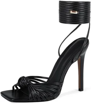 Women's Open Toe Lace up Strappy Heels