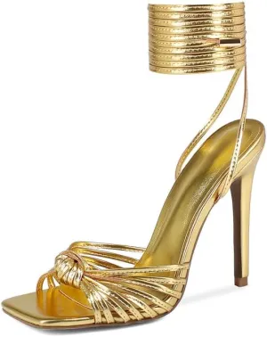 Women's Open Toe Lace up Strappy Heels