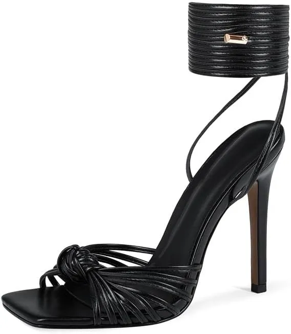 Women's Open Toe Lace up Strappy Heels