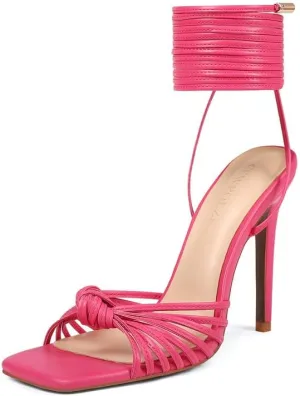 Women's Open Toe Lace up Strappy Heels