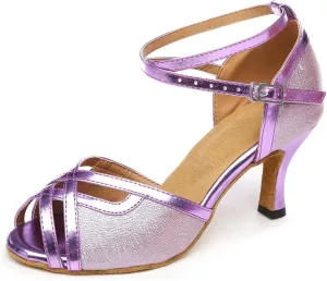 Women's Open Toe Latin Ballroom Dance Shoes Rumba Party Wedding Tango Dance Sandals QRX036