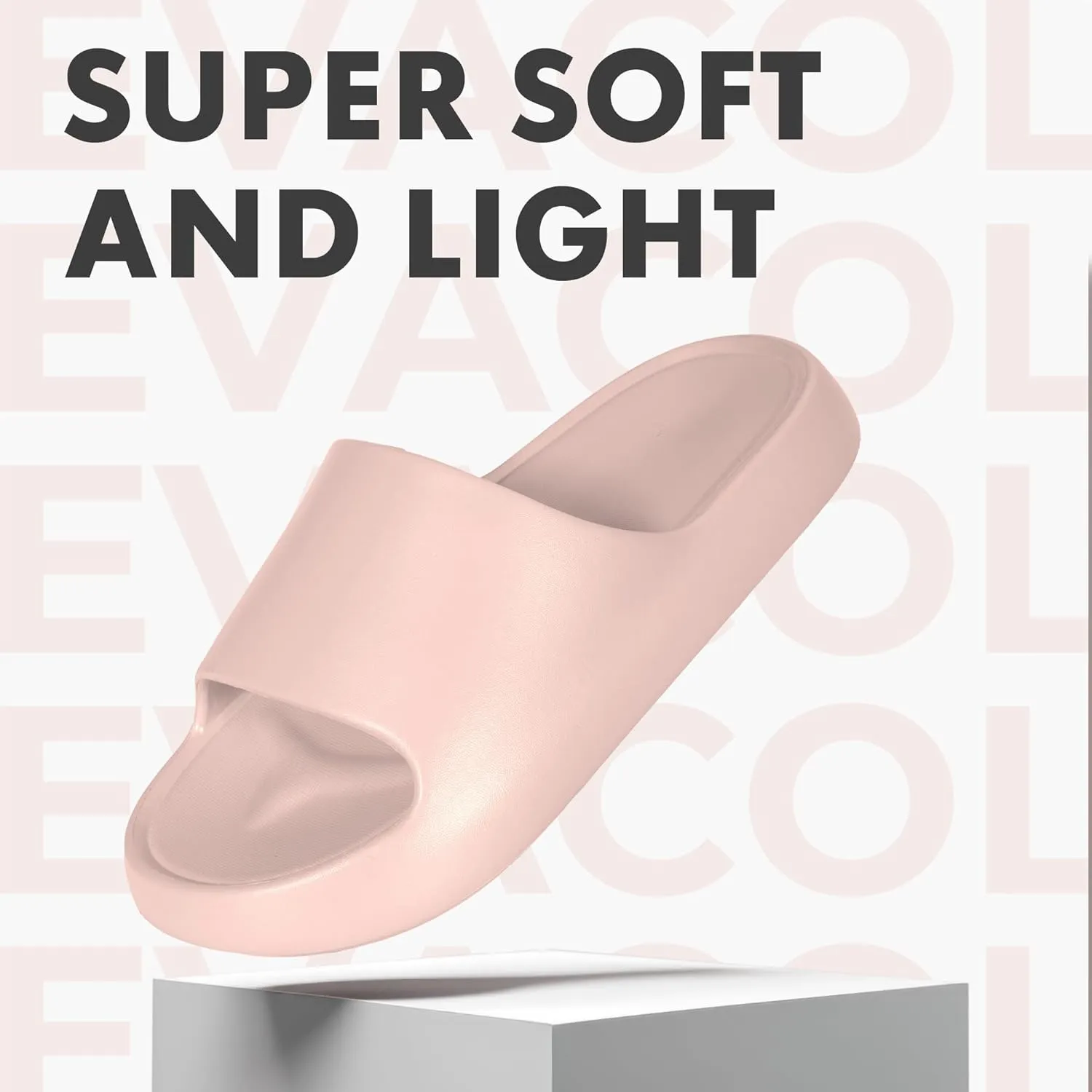 Women’s Pillow Slippers - Ultra-Soft Shower Shoes, Anti-Slip Bathroom Sandals, Quick-Drying Easy to Clean Slides for Indoor & Outdoor Use, Bathroom, Bedroom, or Pool.