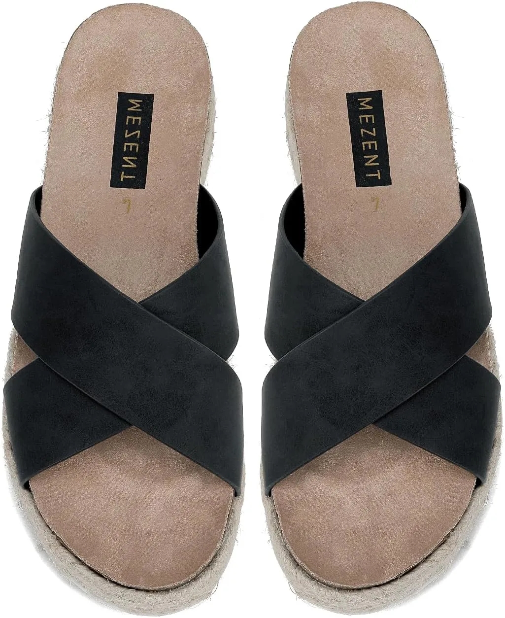 Women'S Platform Sandals Slides Espadrilles Sandals Flatform Slippers Casual Platform Slides for Women Footbed Open Toe Wedges Sandals