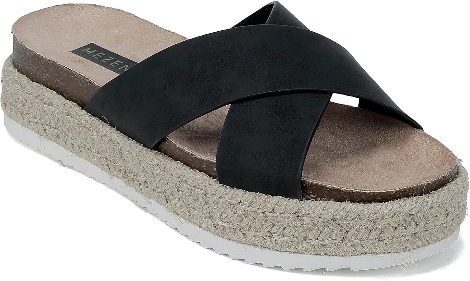 Women'S Platform Sandals Slides Espadrilles Sandals Flatform Slippers Casual Platform Slides for Women Footbed Open Toe Wedges Sandals