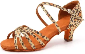 Women's Professional Latin Dance Shoes Open Toe Ballroom Salsa Practice Dance Performance Shoes