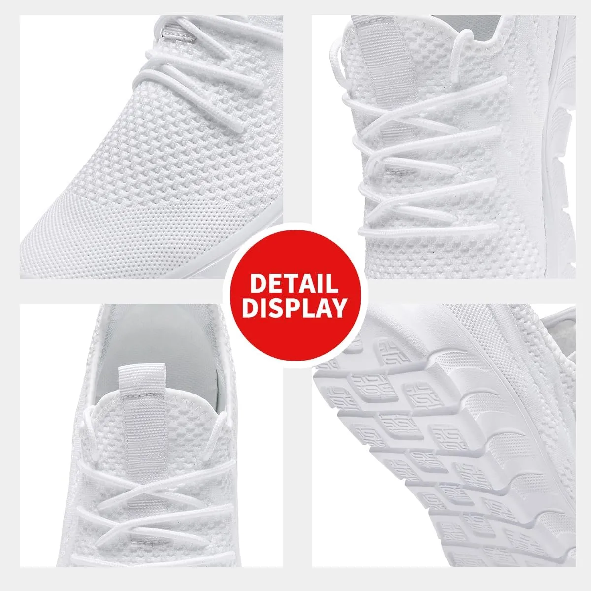 Women's Running Shoes Lightweight Walking Sneakers Tennis Athletic Lace Up Gym Casual Fashion Fitness Sports Soft Sole Mesh Workout Comfortable