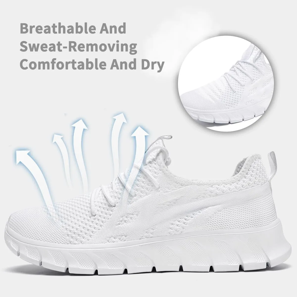 Women's Running Shoes Lightweight Walking Sneakers Tennis Athletic Lace Up Gym Casual Fashion Fitness Sports Soft Sole Mesh Workout Comfortable