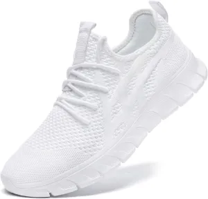 Women's Running Shoes Lightweight Walking Sneakers Tennis Athletic Lace Up Gym Casual Fashion Fitness Sports Soft Sole Mesh Workout Comfortable