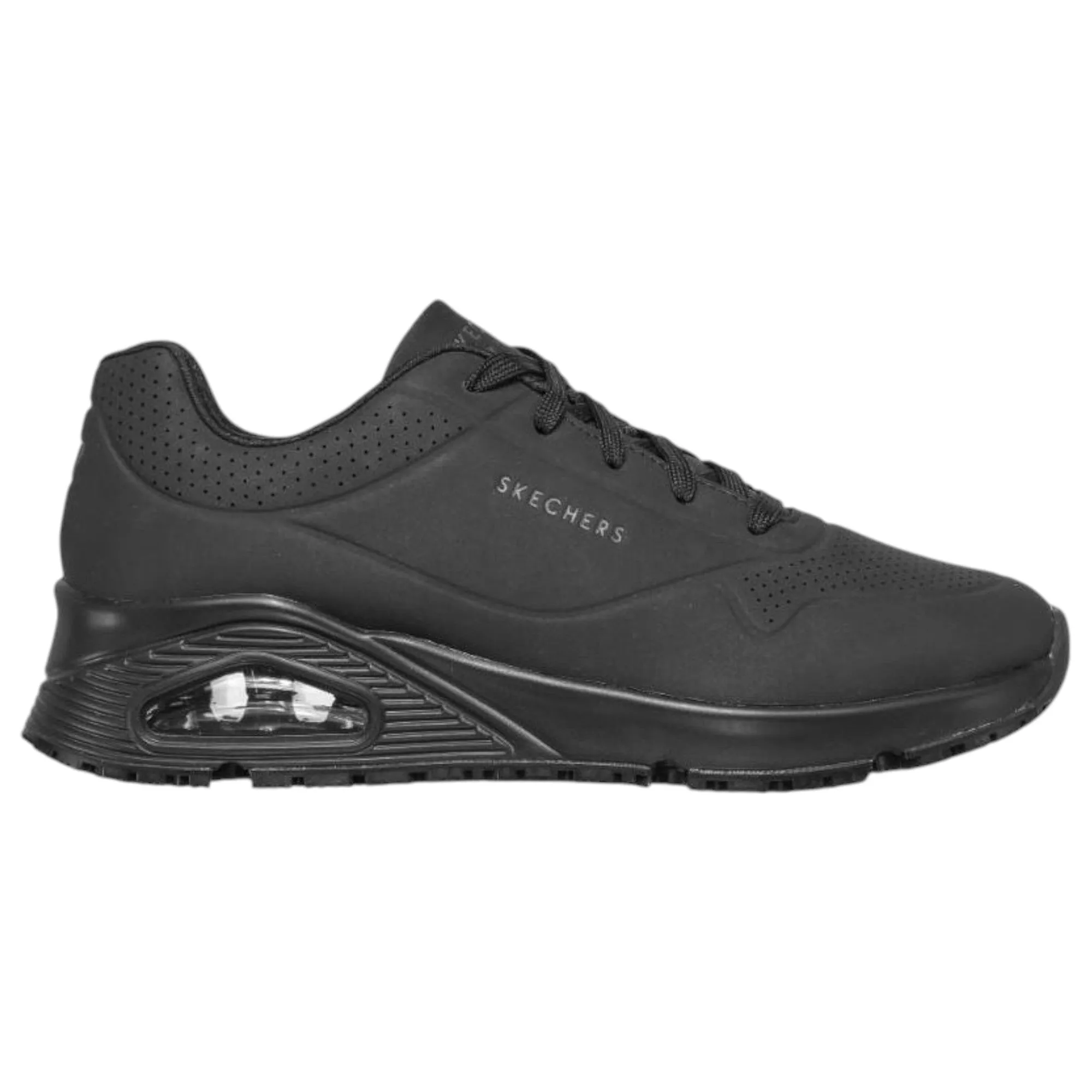 Womens Skechers Uno - Slip Resistant Shoes Black