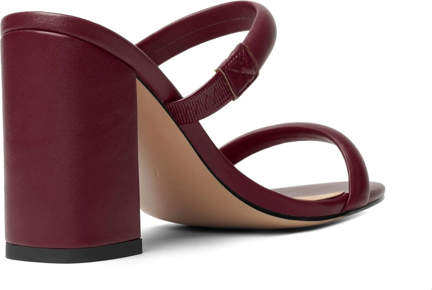 Womens Slip On Evening Matte Round Toe Open Toe Dress Block High Heel Heeled Sandals 3.3 Inch