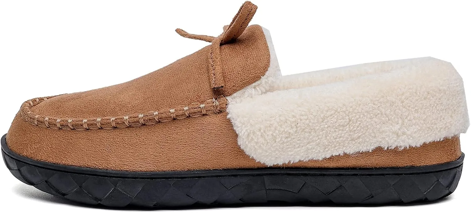 Womens Winter Memory Foam Cozy House Slipper Microsuede Moccasins Ladies Indoor Outdoor Warm Slippers